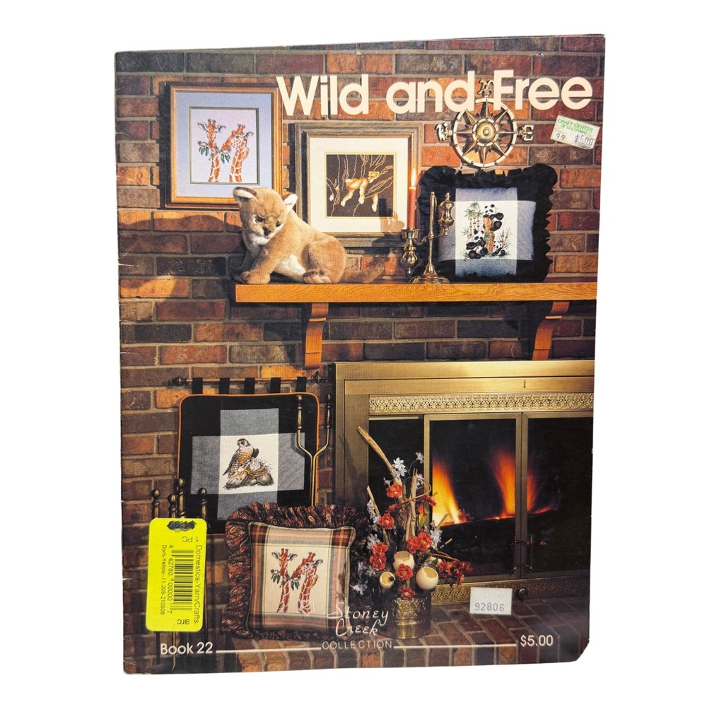 Stoney Creek Collection Wild & Free Cross Stitch Pattern Book 22 Wildlife Animal